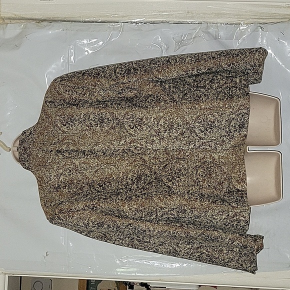 AUSTIN REED Abstract Print Jacket Open Front‎ Blazer Career Office Coat Vintage - Picture 3 of 6